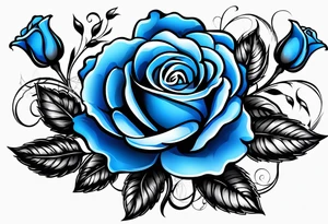 blue roses frames, tattoo idea