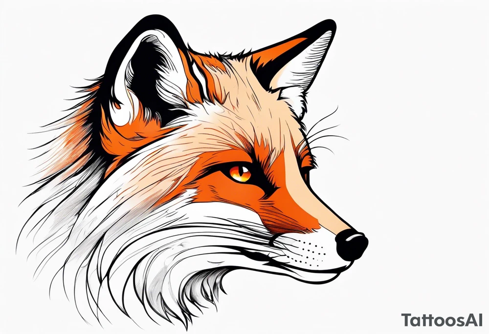 fox looking at the stars tattoo idea