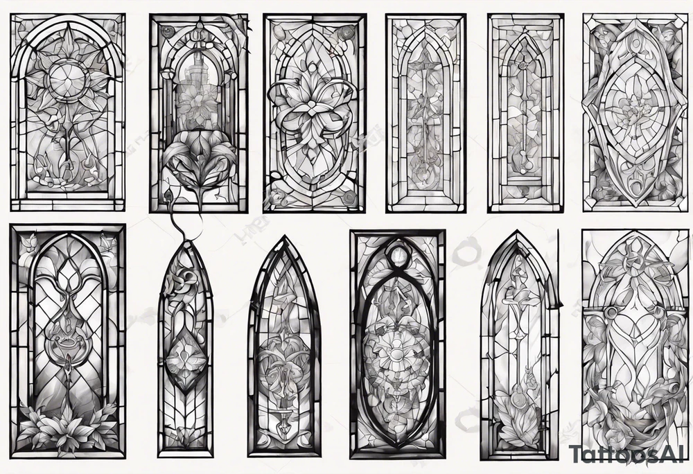 Stained glass window tattoo idea