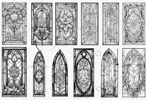 Stained glass window tattoo idea