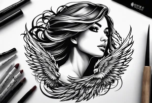 Like a phoenix rising from ashes, a woman who's has been through pain and now finding her strength tattoo idea