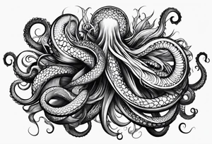 outstretched tentacle tattoo idea