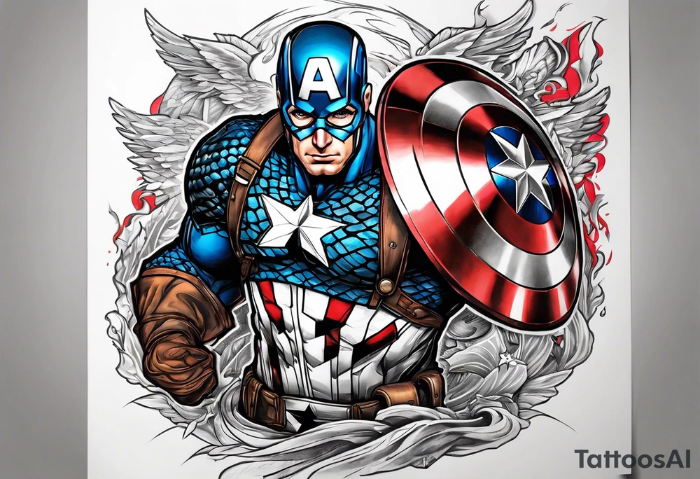 zeus fighter captain america tattoo idea