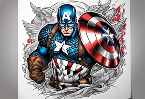 zeus fighter captain america tattoo idea