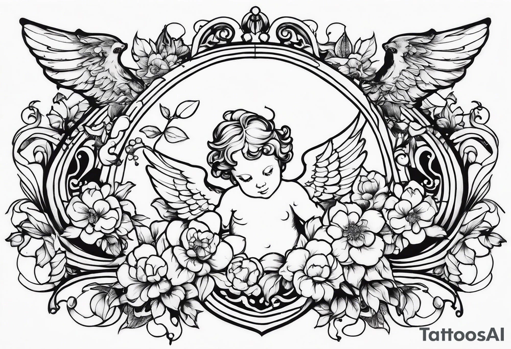 Cherub art tattoo idea