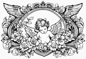 Cherub art tattoo idea