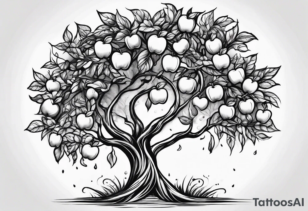 Apple tree tattoo idea