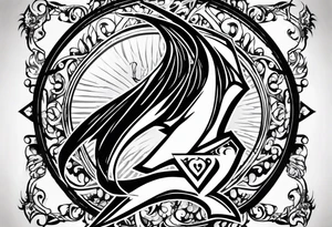 Fairy tail logo but as a fairy with a tail tattoo idea