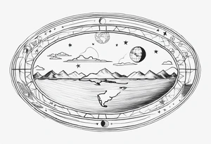 flat earth tattoo idea