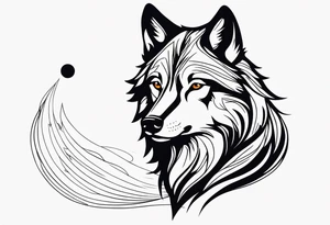 Pretty wolf tattoo idea