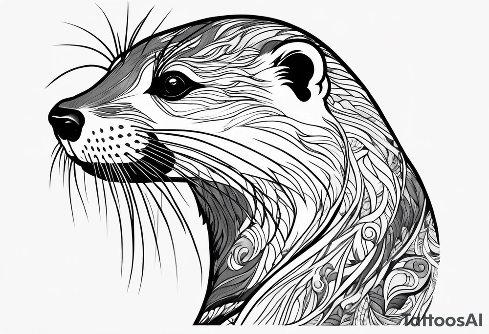 Female otter tattoo idea