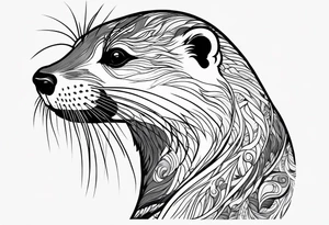 Female otter tattoo idea