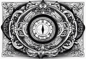 circle with the text Oscar Embla Emil tattoo idea