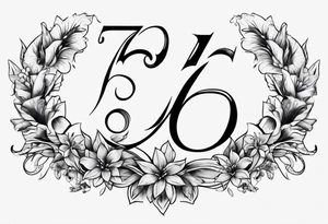 electricity bolts in the shape of a number 5 tattoo idea