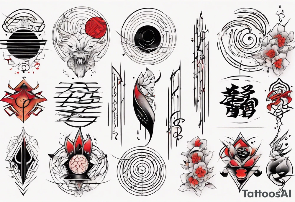 Abstract linear tattoo idea
