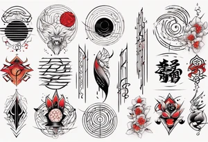 Abstract linear tattoo idea