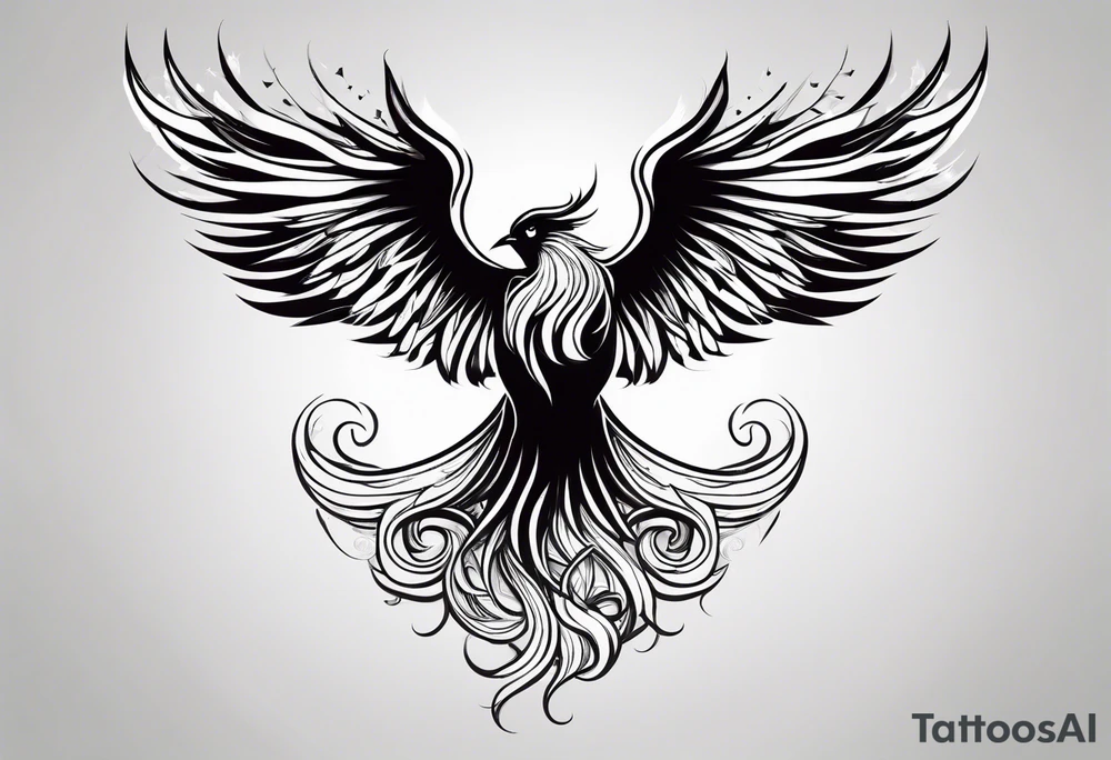 Phoenix bird for arm tattoo idea