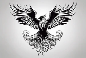 Phoenix bird for arm tattoo idea