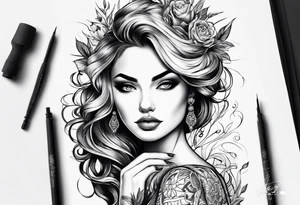 A lady reveals her boobs tattoo idea