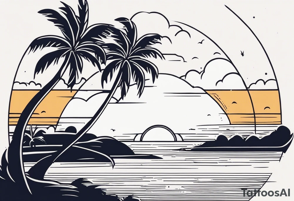 palm tree tattoo idea