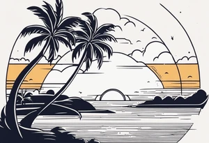 palm tree tattoo idea