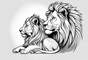 Lion. Mom and cub tattoo idea
