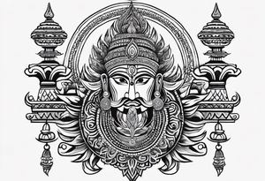 Trishul with damru tattoo on forearm tattoo idea