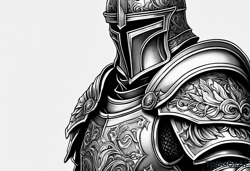 knight with heavy armor tattoo idea