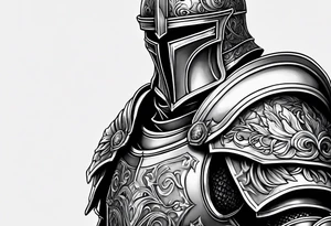 knight with heavy armor tattoo idea