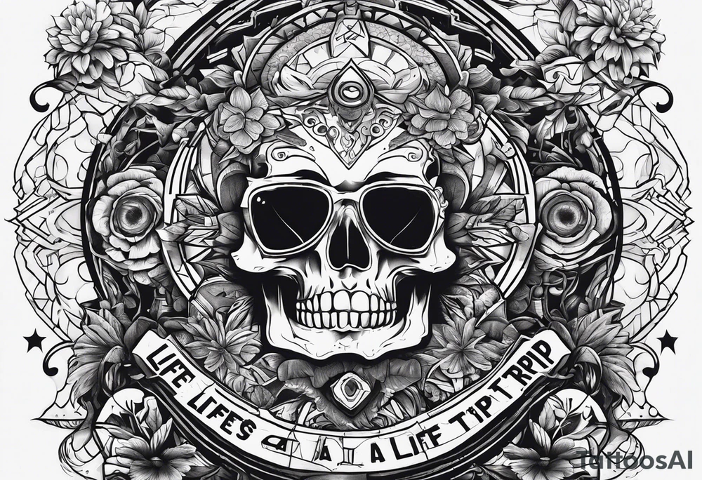 LIFE'S A TRIP rap album idea tattoo idea