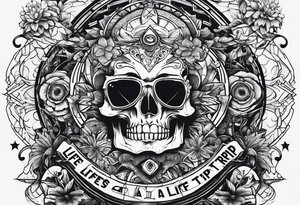 LIFE'S A TRIP rap album idea tattoo idea