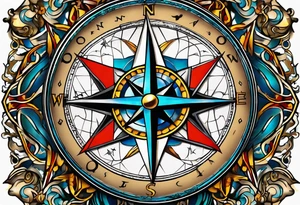 Ohio compass tattoo idea