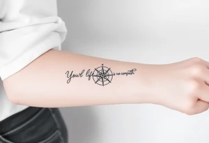 Your life is a map with no compass tattoo idea