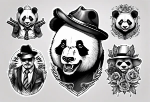 gangster panda tattoo idea
