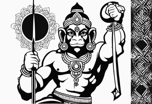 Lord hanuman tattoo idea