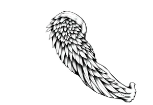 Full Shoulder to elbow wing tattoo idea