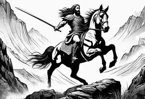 Warrior Jesus on a horse tattoo idea