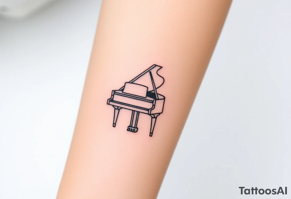 Grand piano tattoo idea