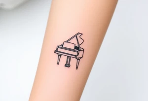Grand piano tattoo idea