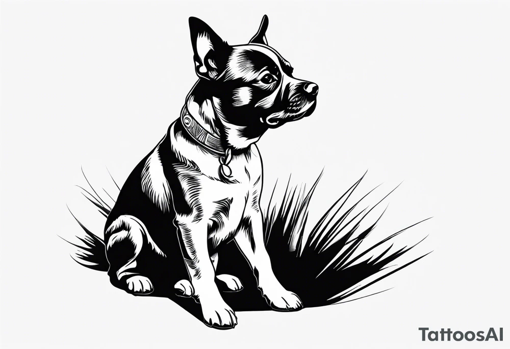 Mão e para de cachorro batendo uma na outra tattoo idea