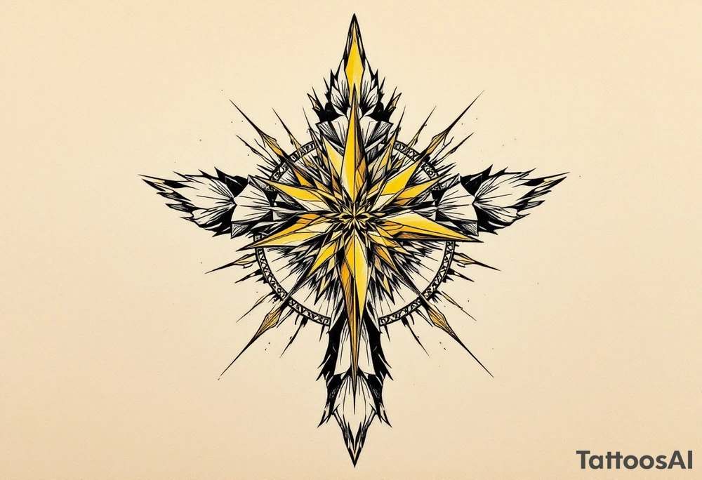 cruz, luminous gold tattoo idea