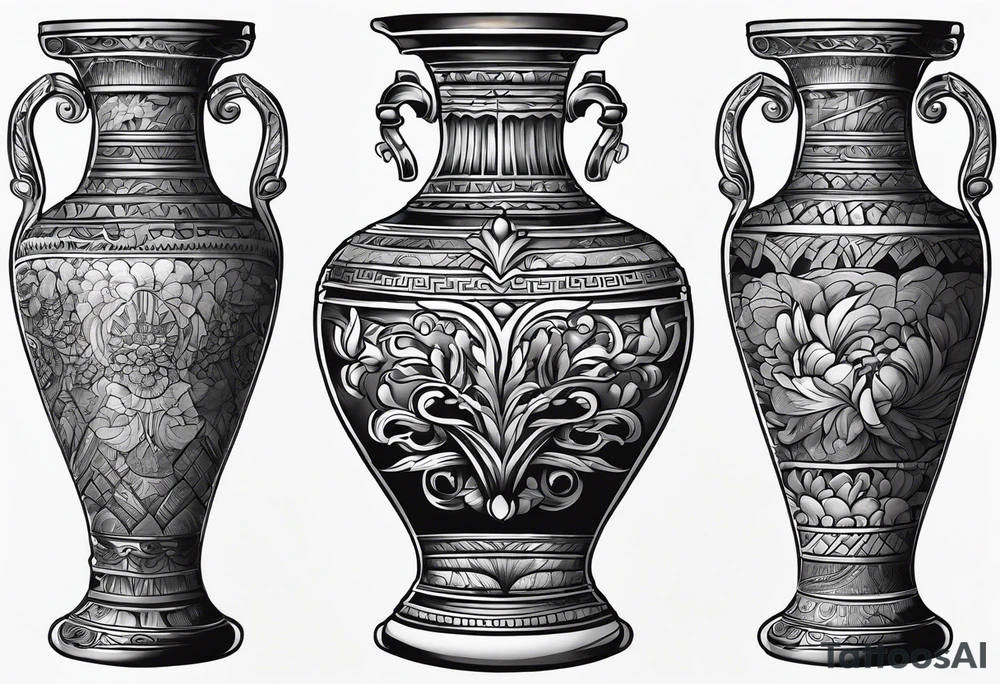 drawing ancient vase tattoo idea