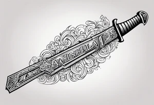 Valhalla sword tattoo idea
