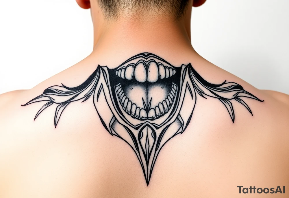 Feminine jaw and throat tattoo tattoo idea