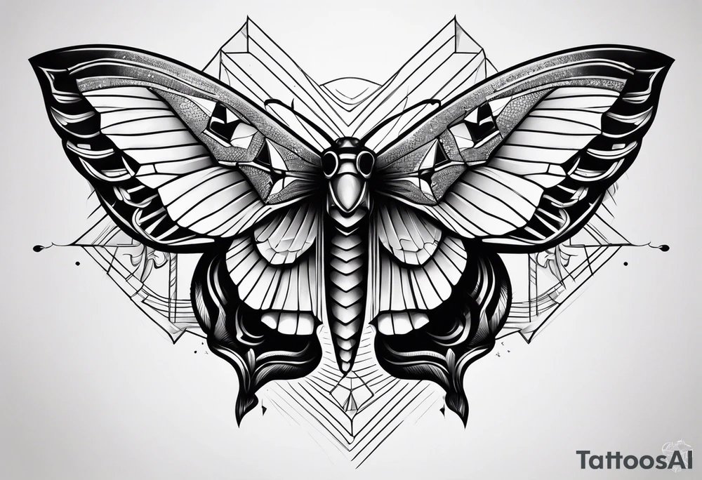 moth, “snake head wings” tattoo idea