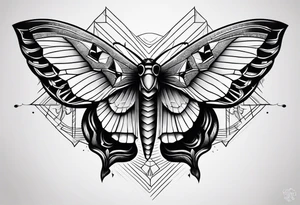 moth, “snake head wings” tattoo idea