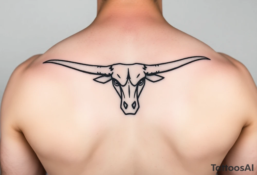 Football tattoo of the Texas longhorns tattoo idea