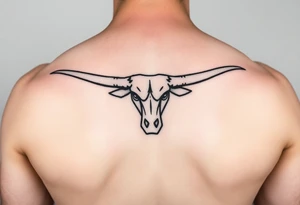Football tattoo of the Texas longhorns tattoo idea