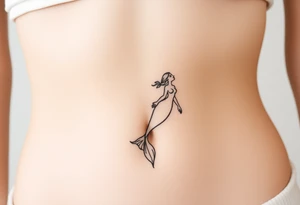 Mermaid light grainy tattoo idea