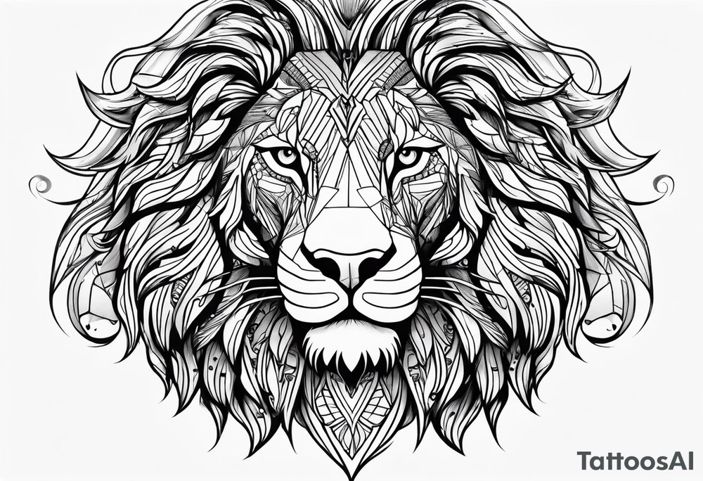 Jamaican lion tattoo idea